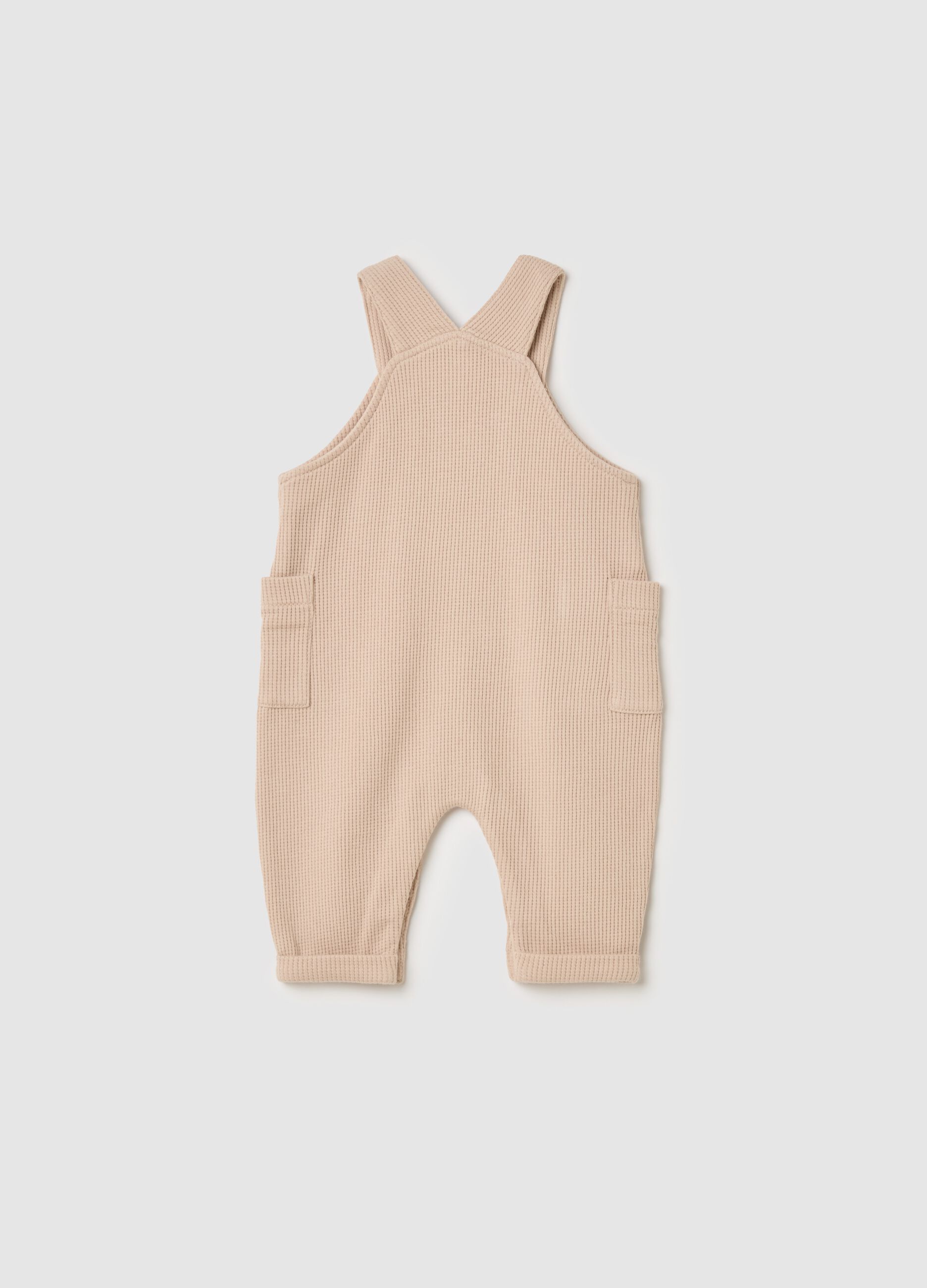 Waffle dungarees with koala patch
