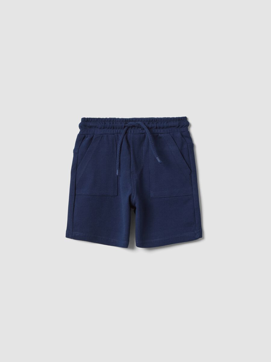Blue organic cotton shorts_0