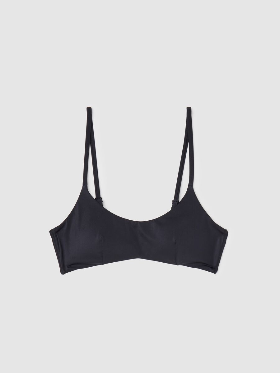 Black bralette bikini top with removable padding_4