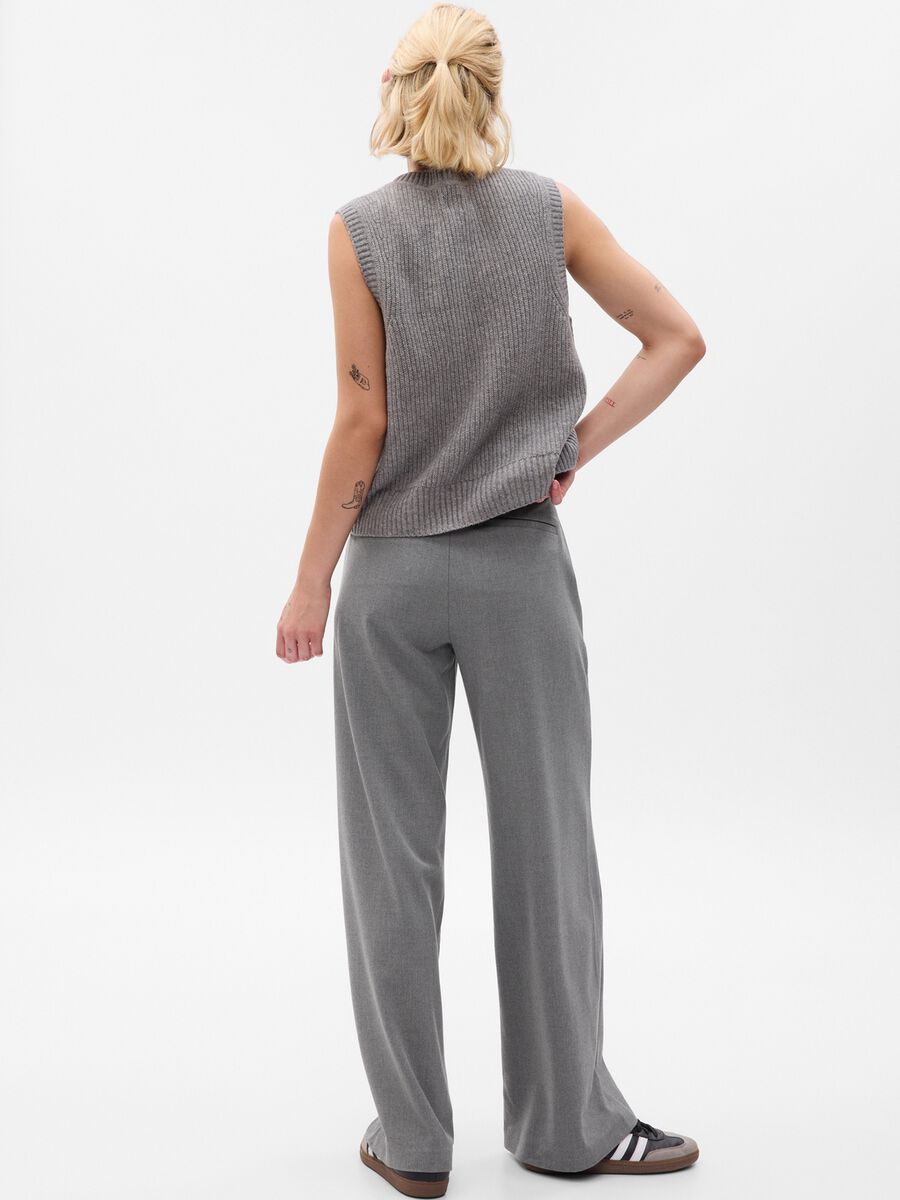 Pantaloni wide leg a vita alta_1