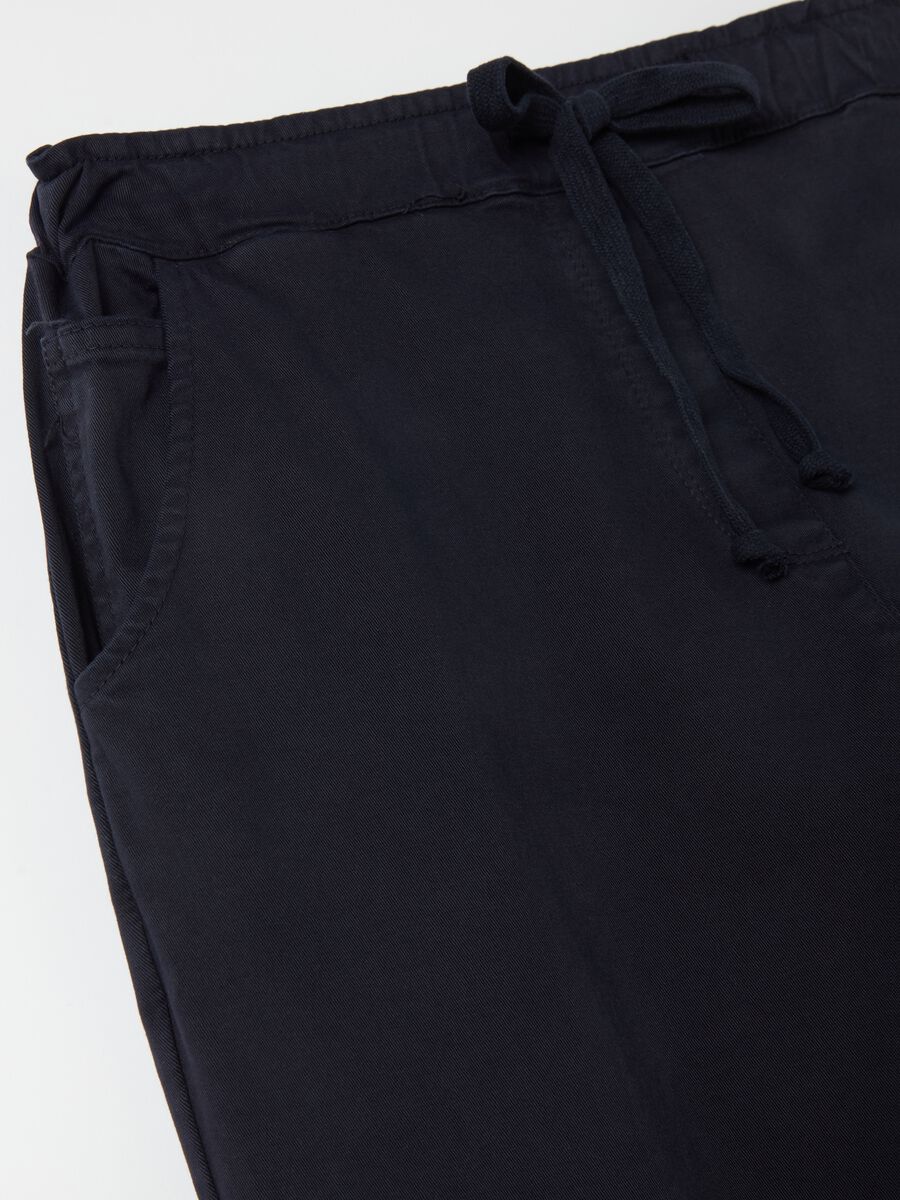 Stretch cotton joggers with drawstring_5