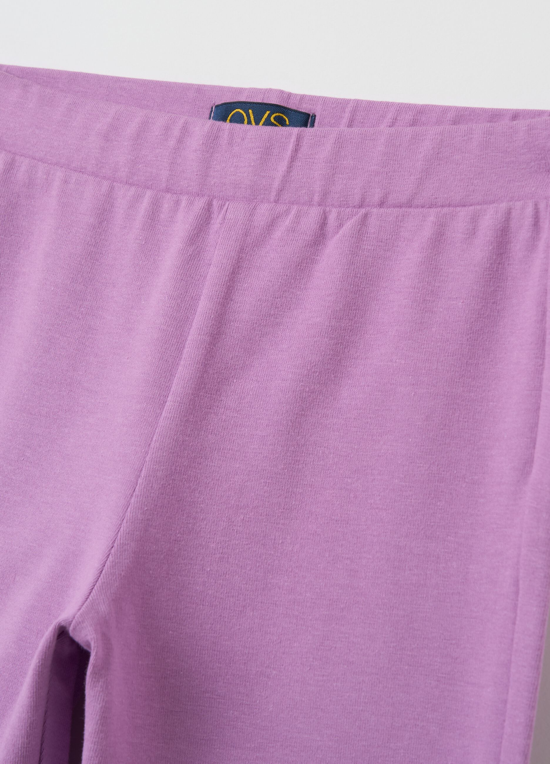 Flare-fit leggings in stretch cotton