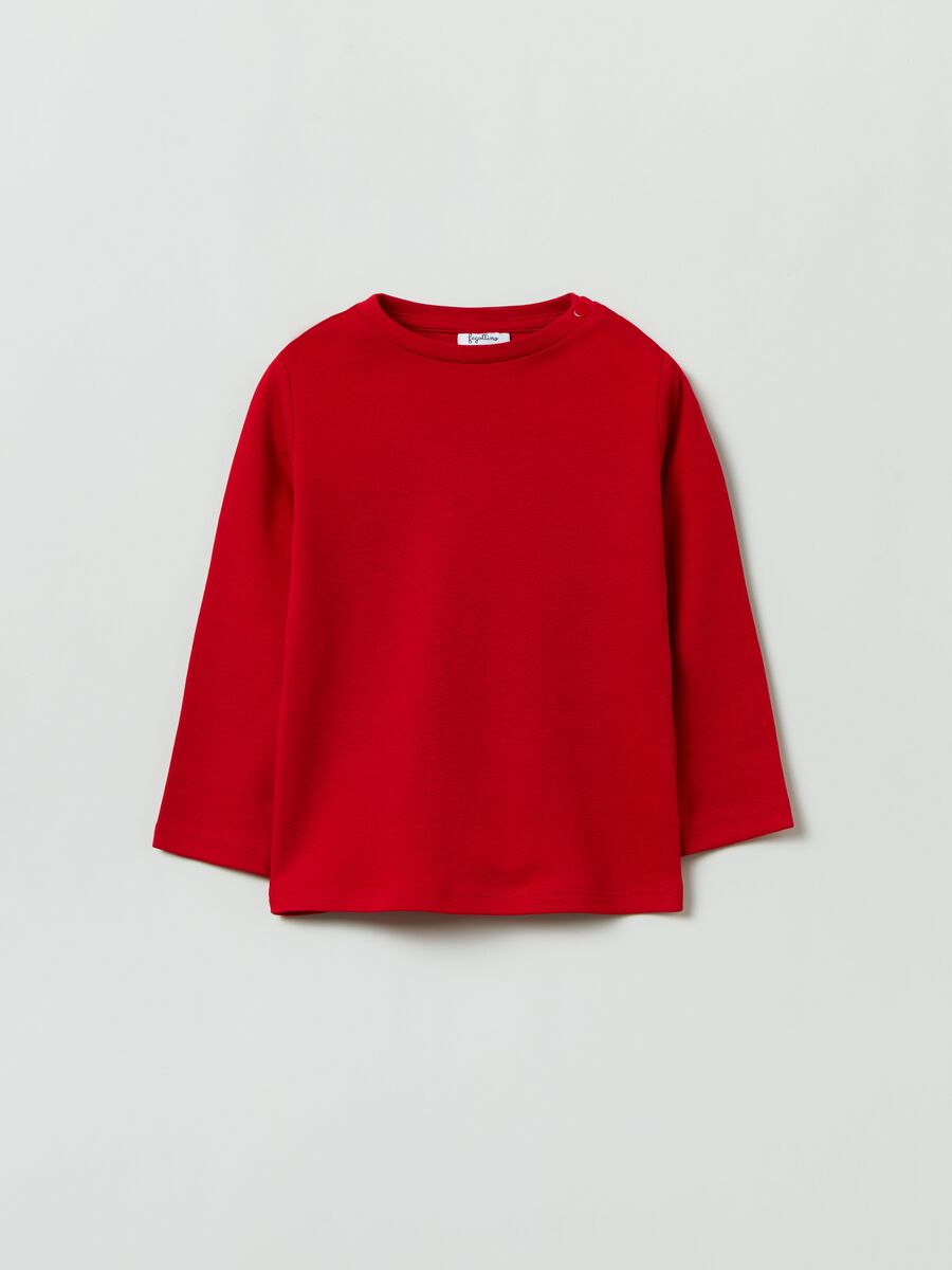 T-shirt maniche lunghe in cotone interlock_0