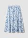 Pure cotton maxi skirt with floral print_0