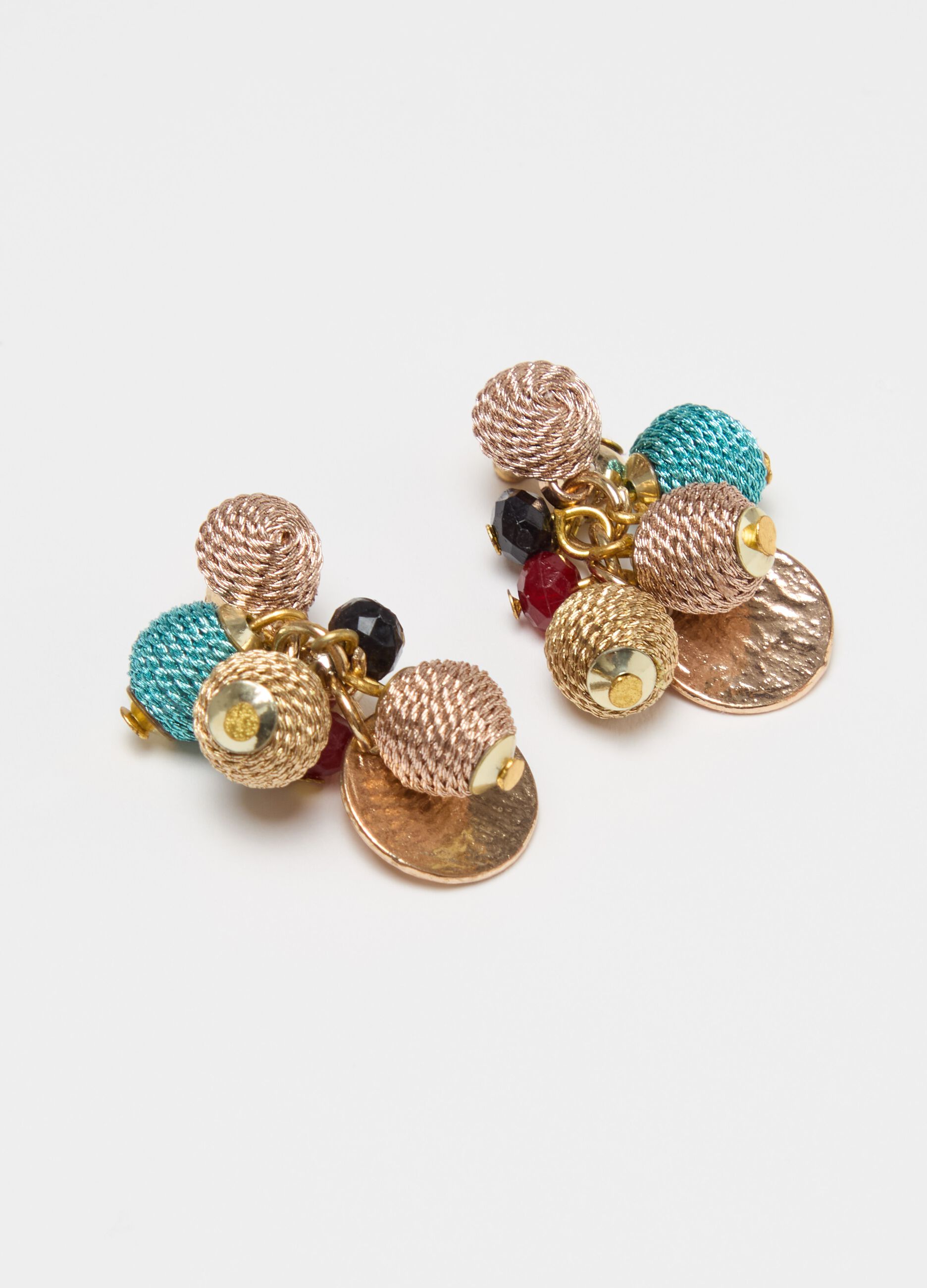 Earrings with sphere pendants