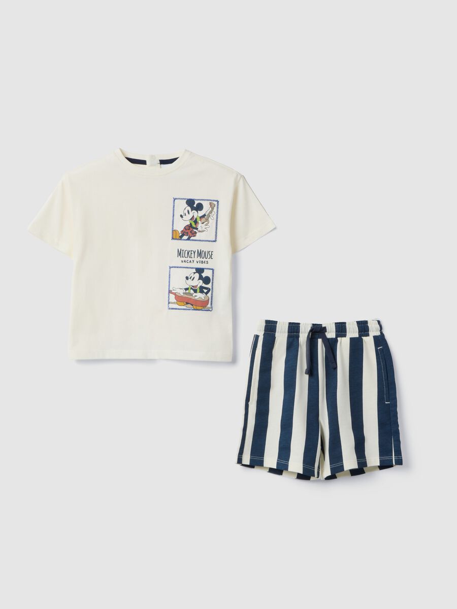 Set maglia pantaloncino in puro cotone multicolor da bimbo Disney_0