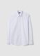 White Slim Fit Long Sleeve Shirt_0