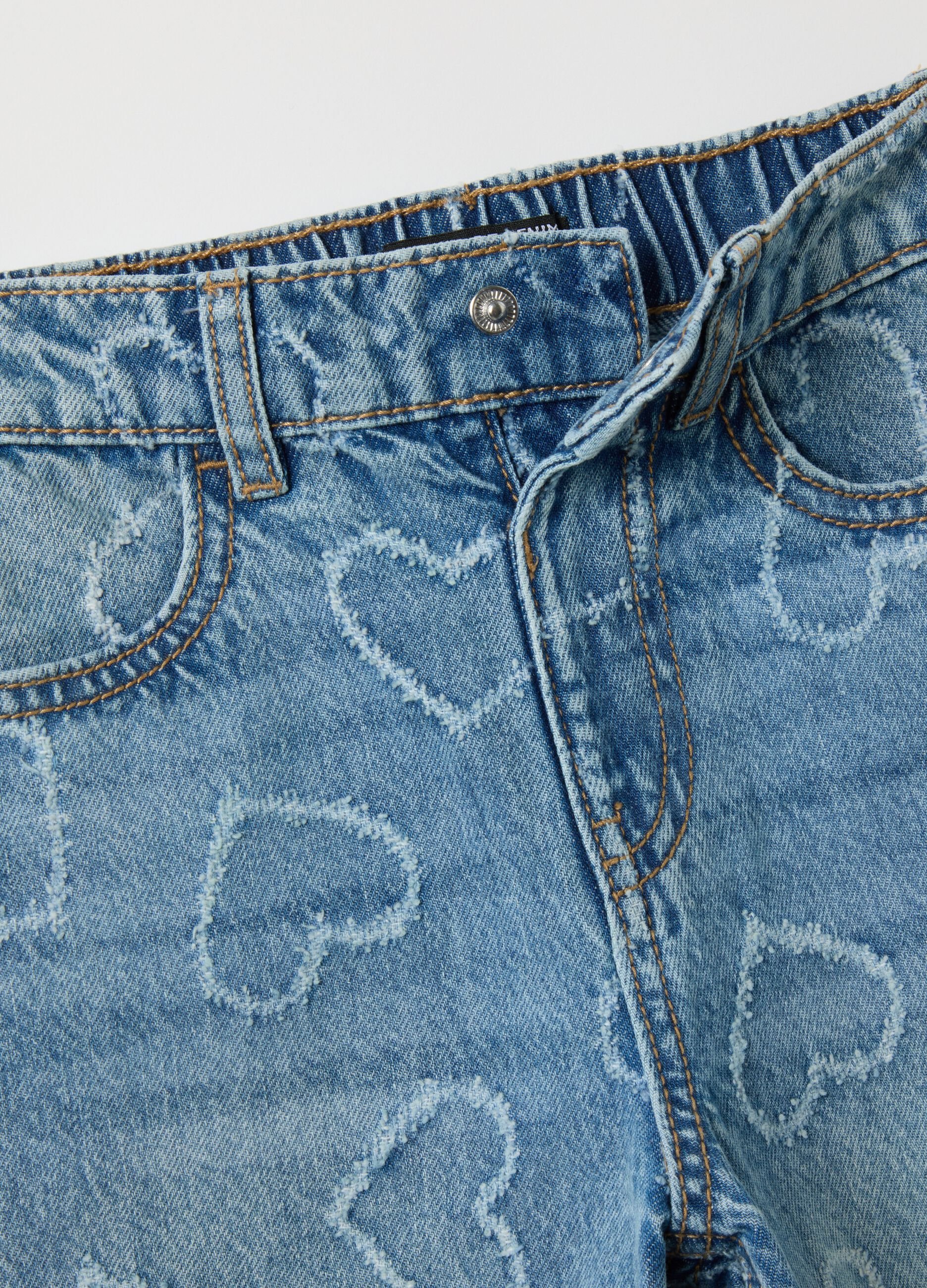 Girls' pure cotton denim jeans in regular fit