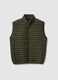 Lightweight green regular fit vest without hood_4