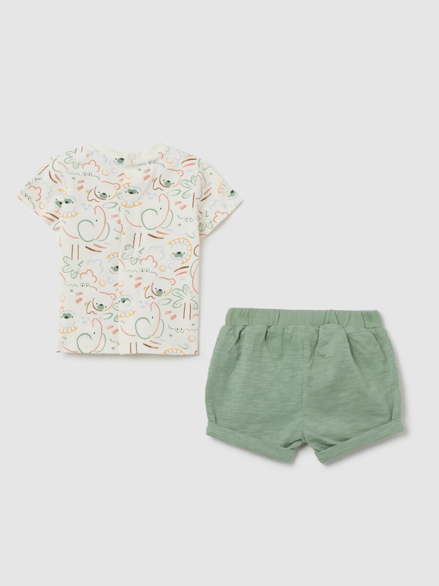 Multi-coloured pure cotton summer outfit for children_1