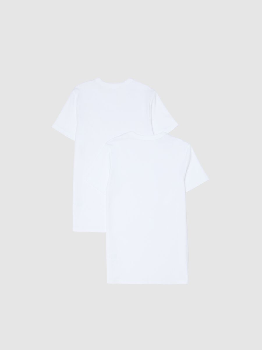 Bipack T-shirt bianca per bambino in cotone_1