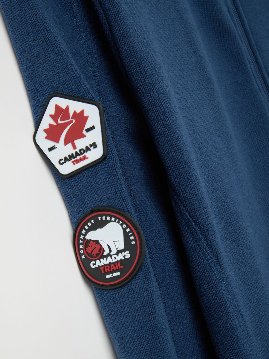 Heavy Blue Jacket with Zip and Canada Trail Logo_1