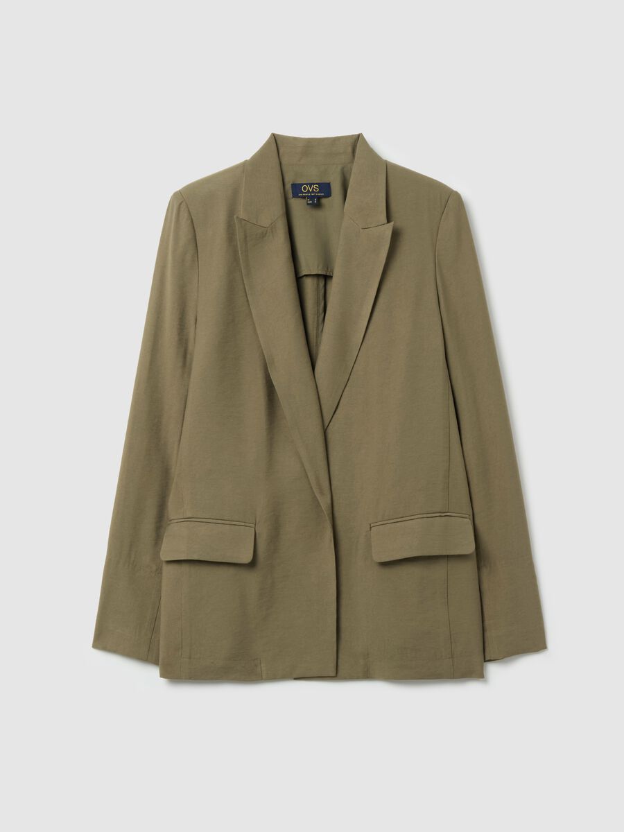 Open blazer in crêpe_4