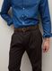 Brown regular fit pure cotton twill chino trousers_3