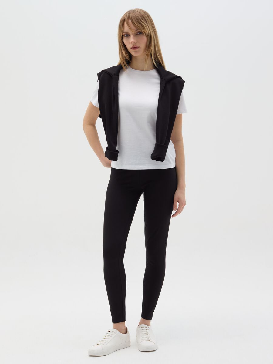 Essential leggings in stretch cotton_0