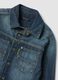 Blue pure cotton shirt with classic collar for boys_2