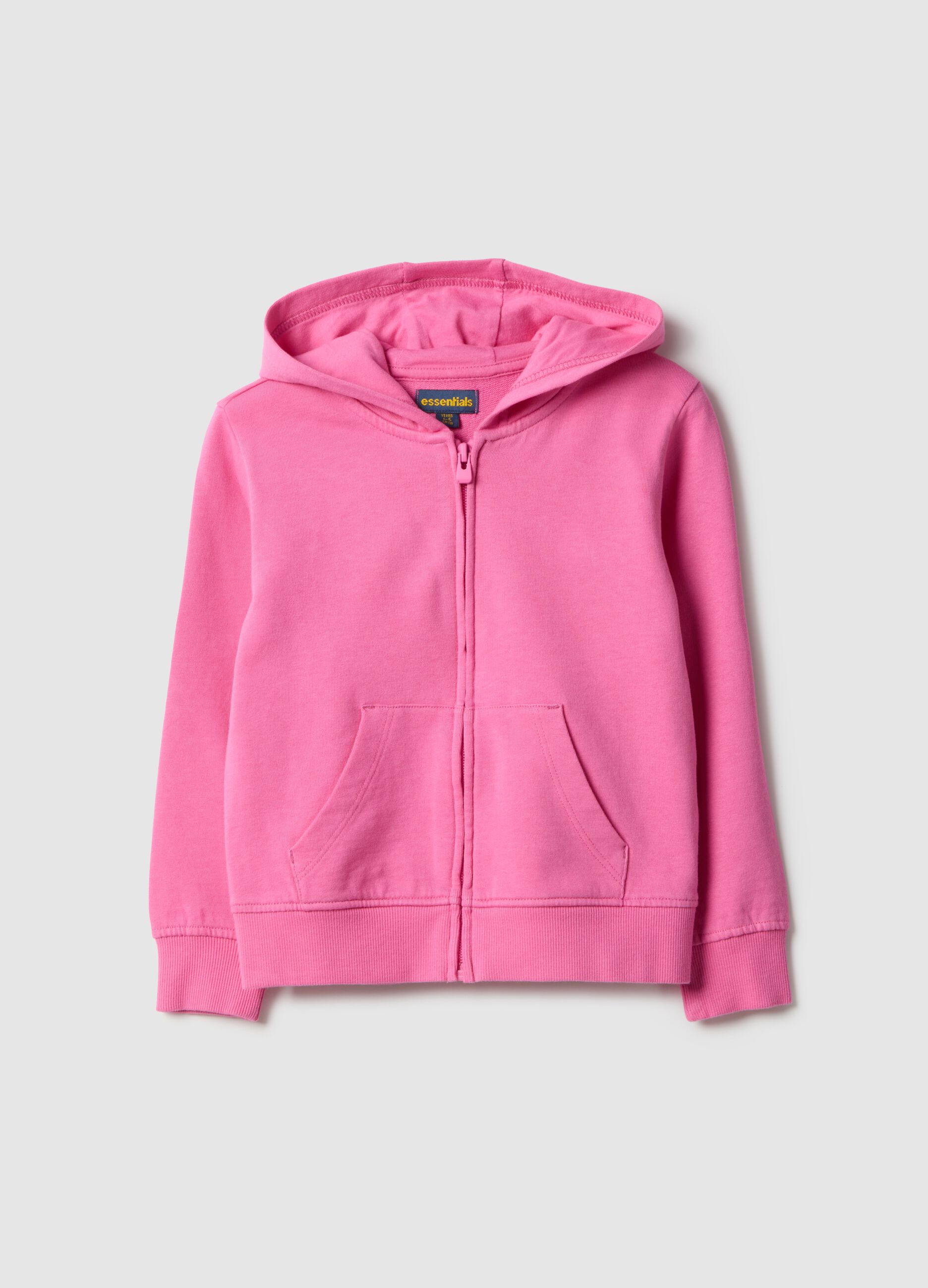 Regular Fit Girls' Pink Cotton Hoodie