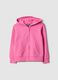 Regular Fit Girls' Pink Cotton Hoodie_0
