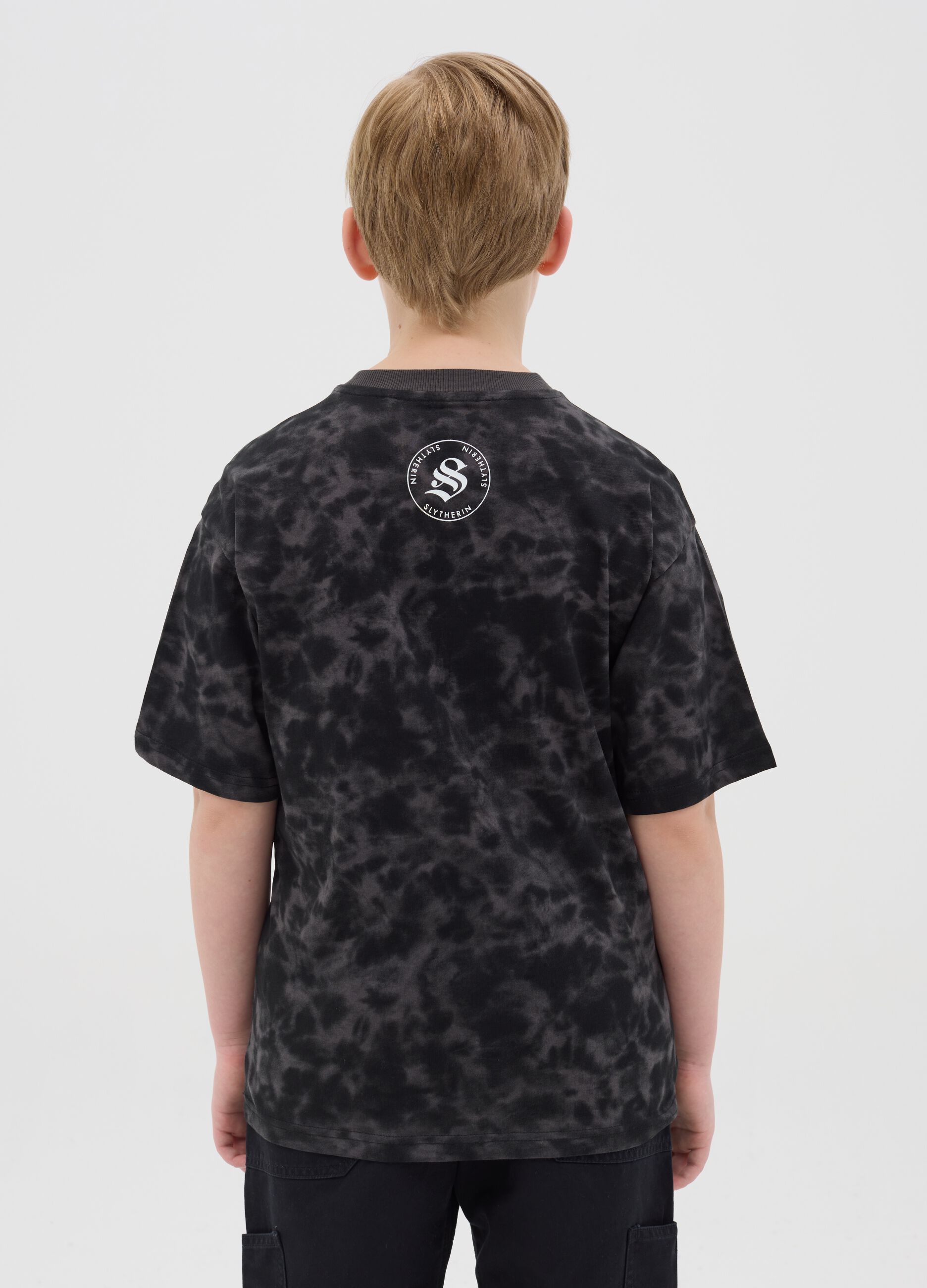 T-shirt in cotone Tie Dye con stampa Harry Potter