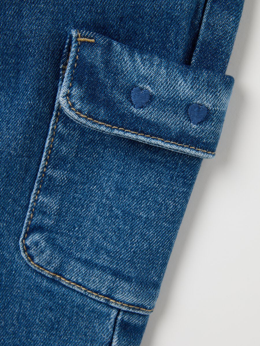 Girls' Cargo Denim Trousers - Regular Fit_2