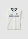 Boys' Oversize Fit Pure Cotton White Sports T-Shirt_3
