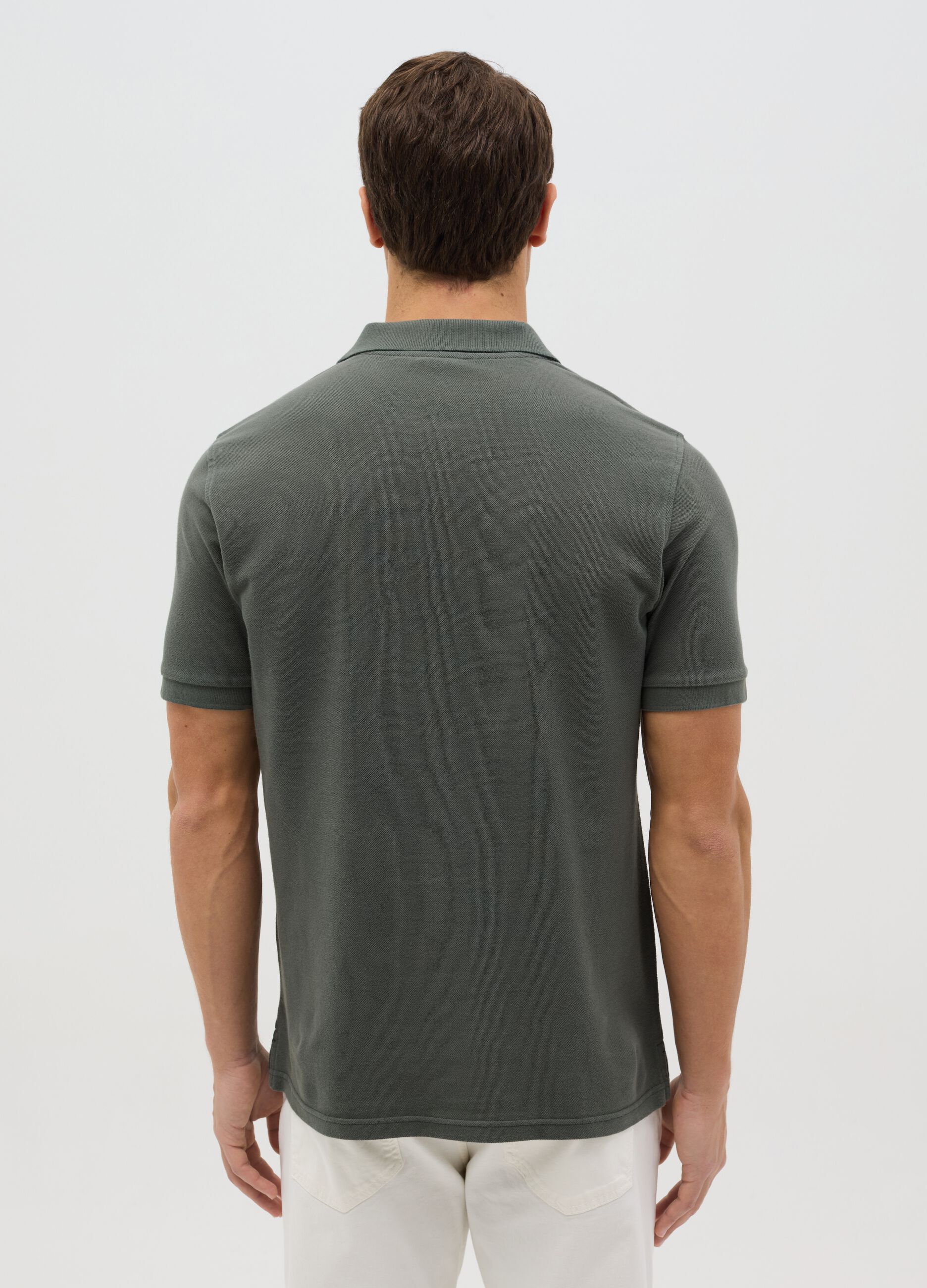 100% cotton piqué polo shirt