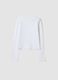 White slim-fit long-sleeve T-shirt in stretch organic cotton jersey_1