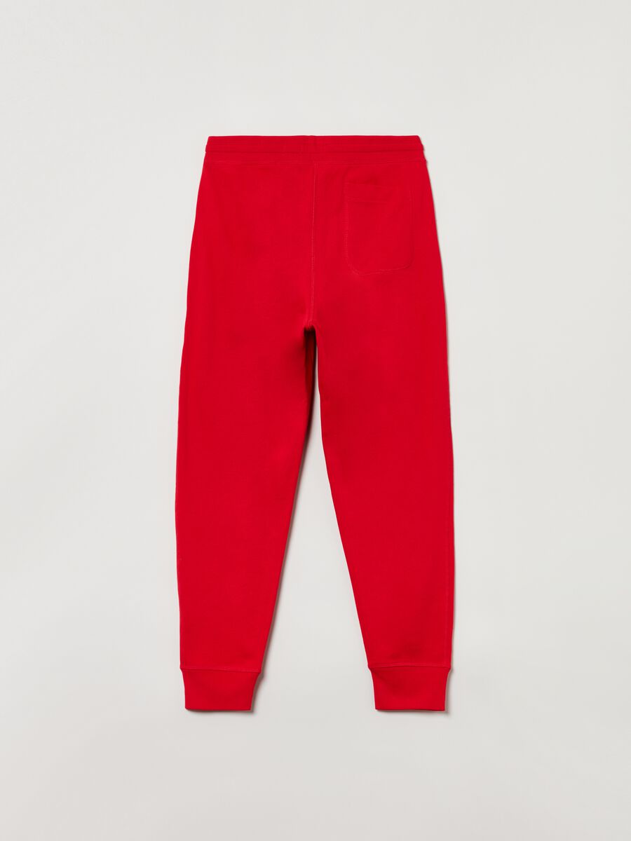 Joggers in felpa con ricamo logo_1