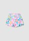 Girls&rsquo; multicolour cotton-blend shorts with floral pattern_0