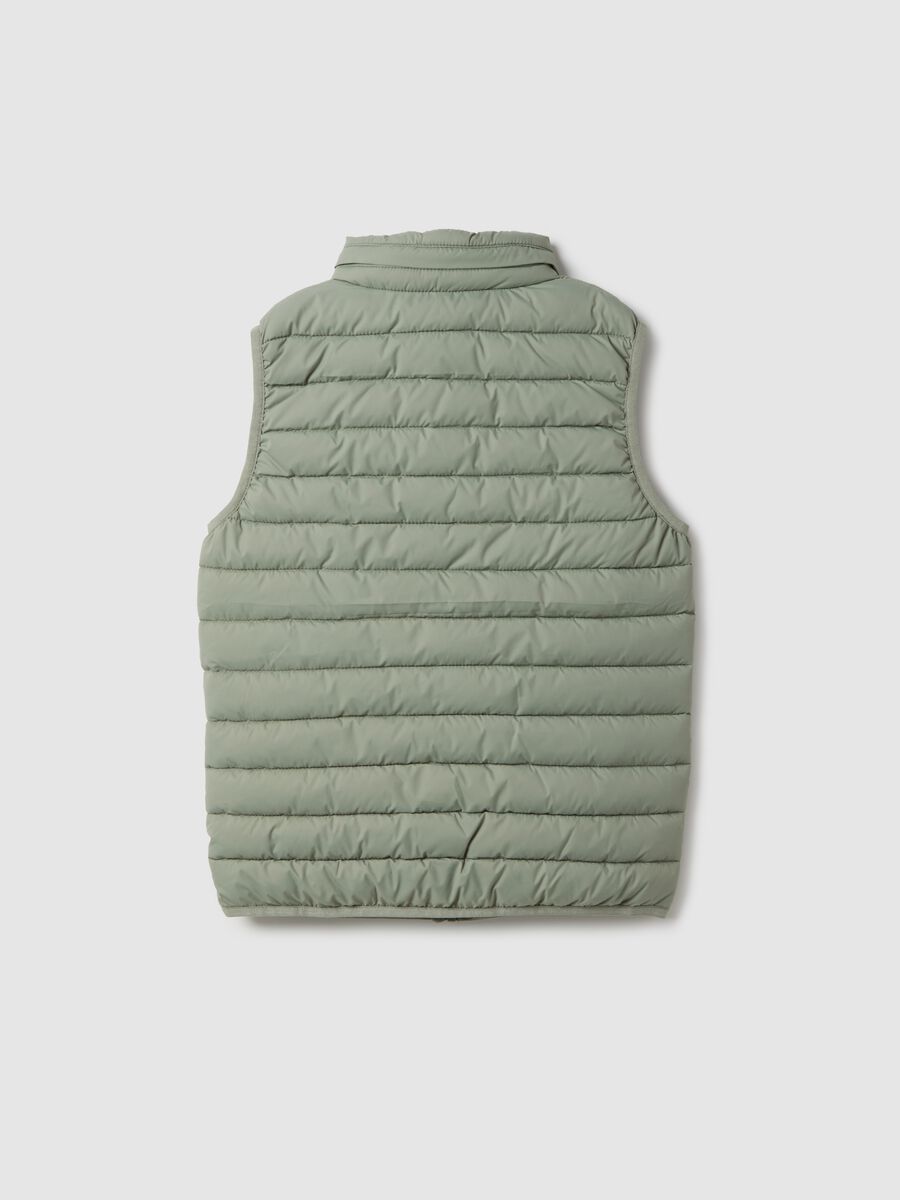 Gilet imbottito verde da ragazzo regular fit con cappuccio_4