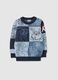 Multicolor crew neck pullover regular fit with Looney Tunes prints_0