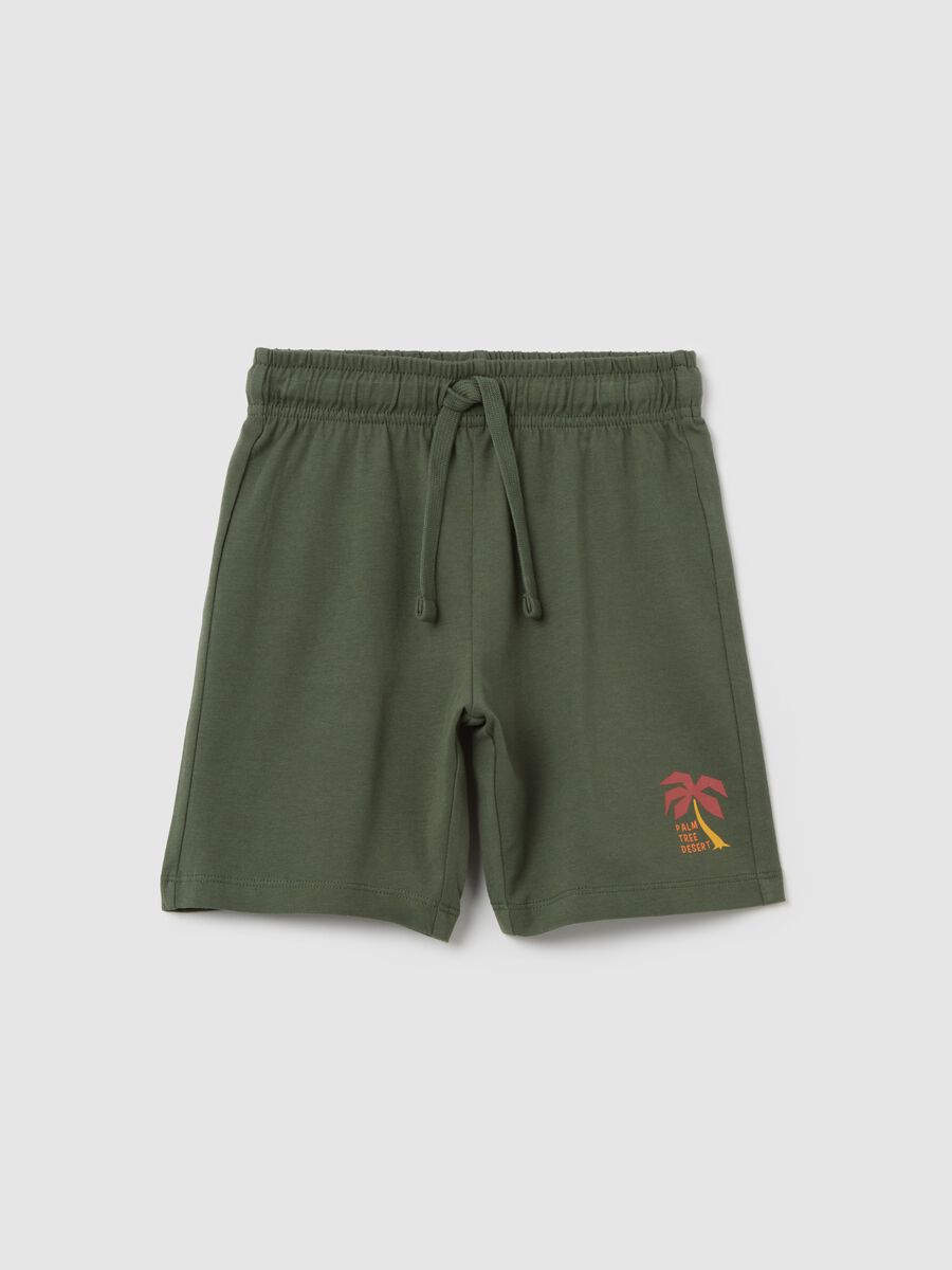 OVS Kids Green Cotton Shorts_0