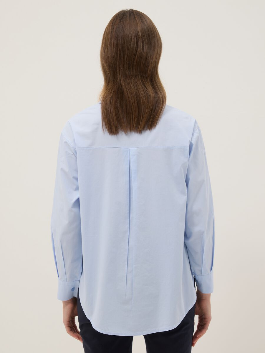 Camicia azzurra in puro cotone slim fit_3