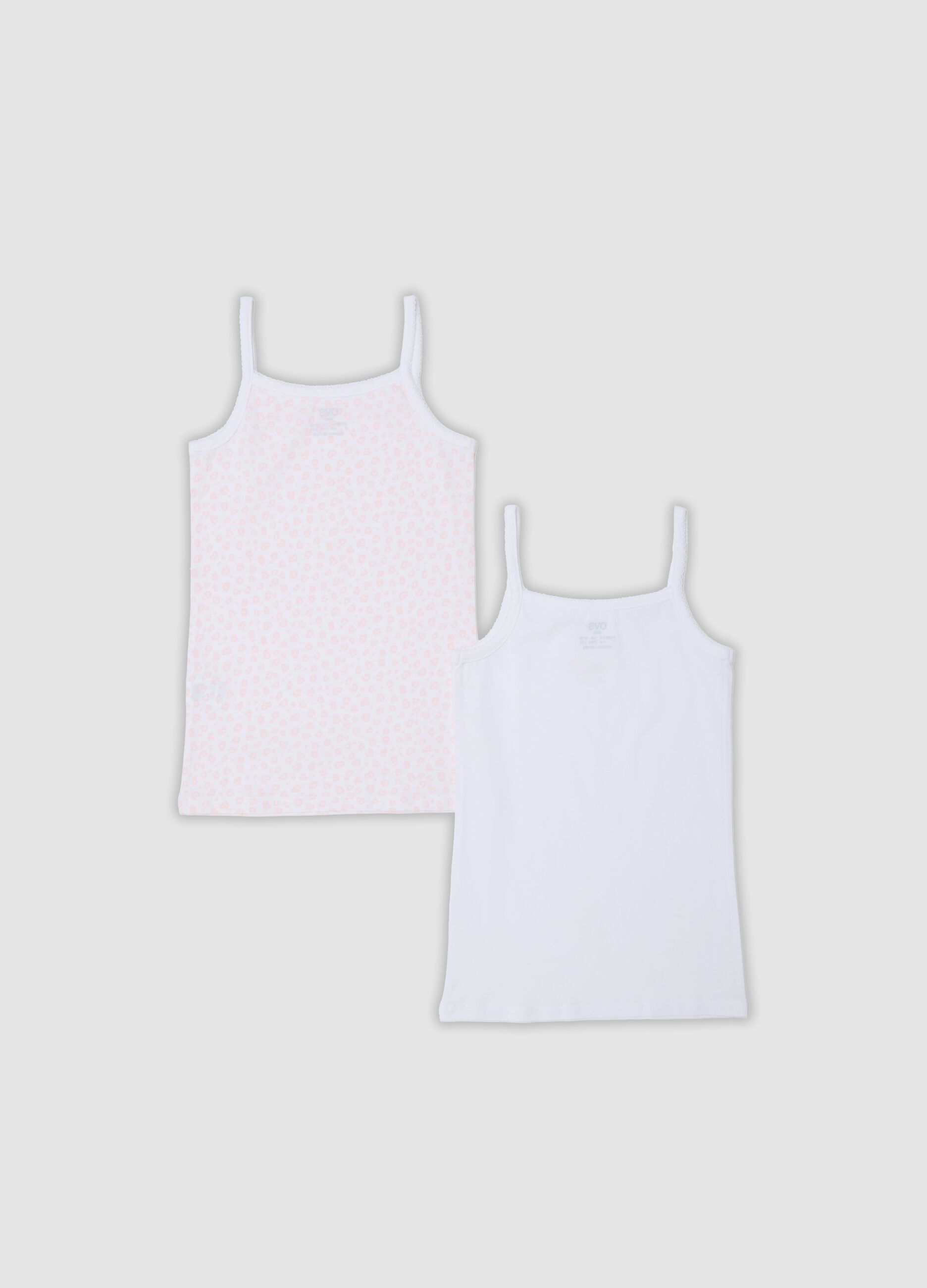 2-pack of multicolour organic cotton camisoles with print