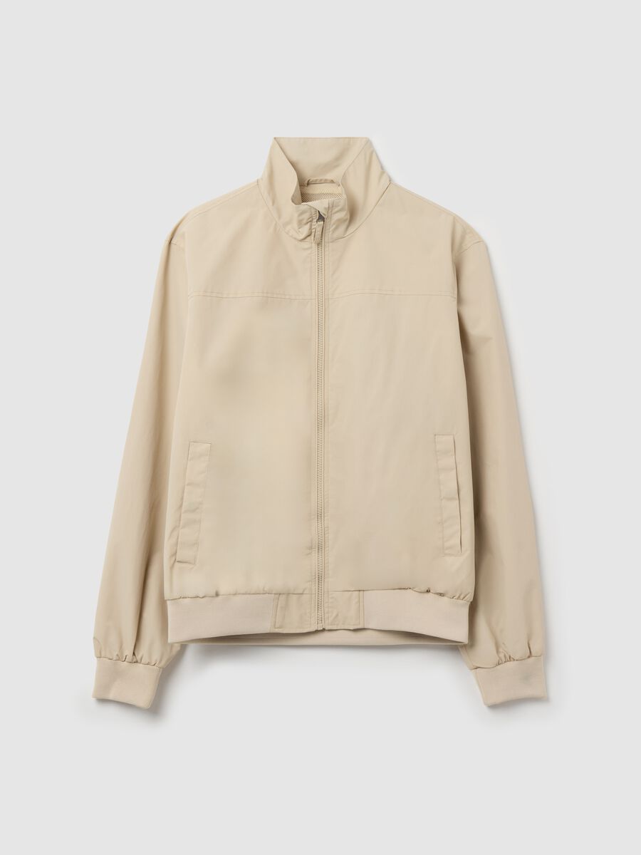 Full-zip bomber jacket with high neck_4