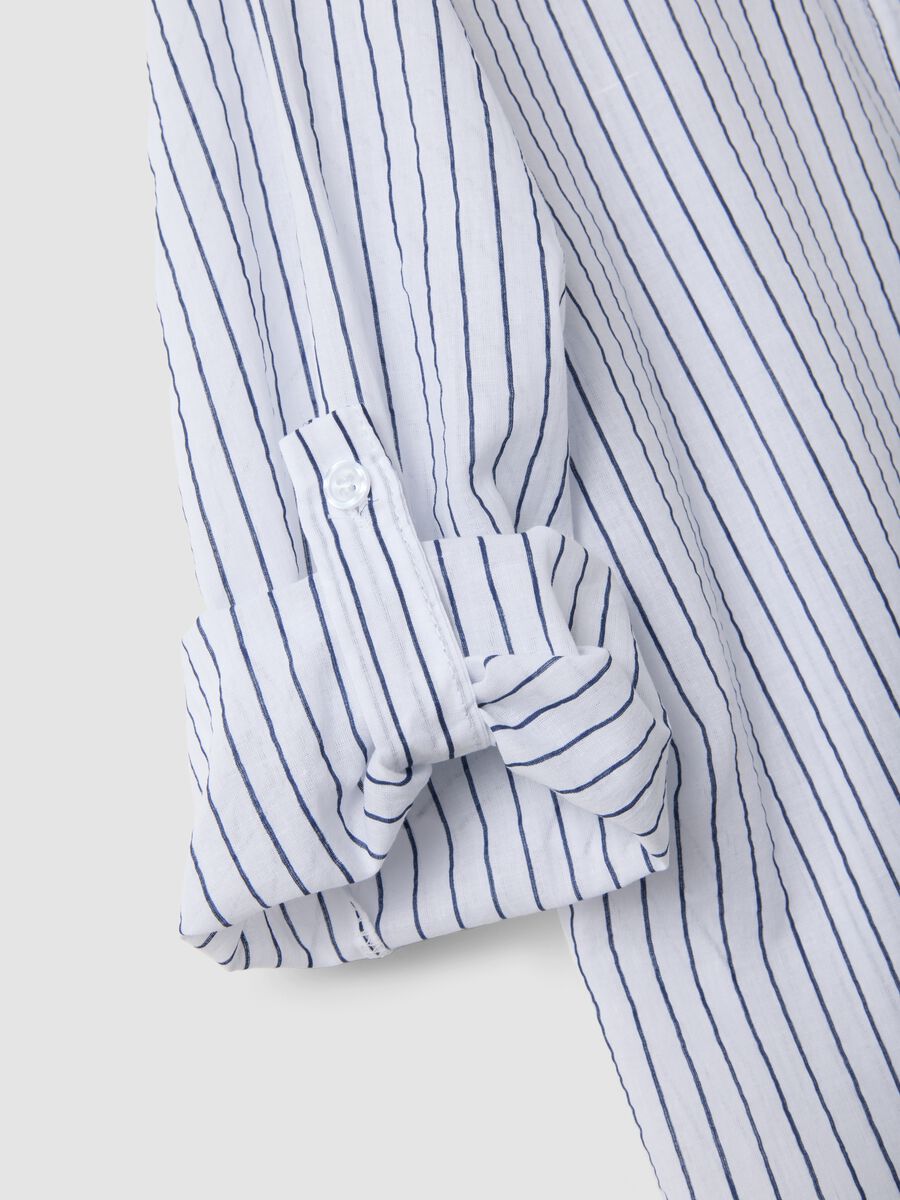 White striped pure cotton regular-fit shirt_5