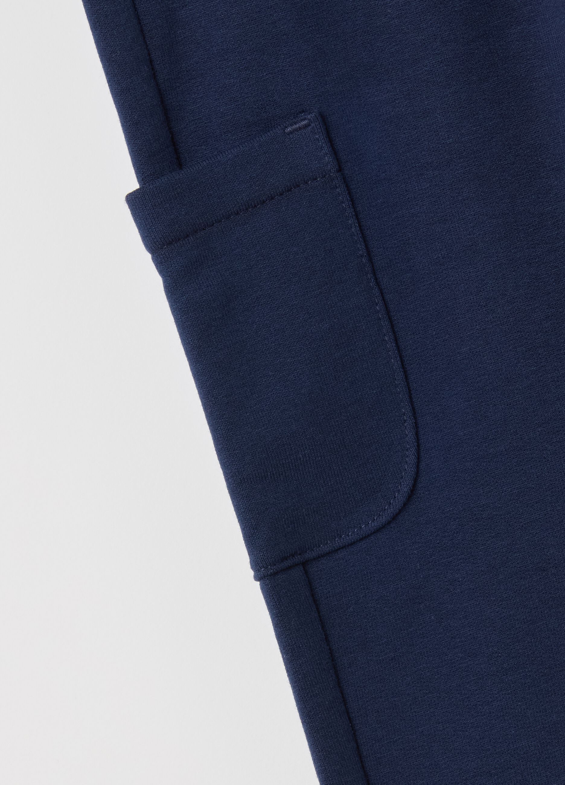 Jogger trousers for girls in stretch cotton
