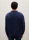 Regular fit blue pure cotton sweatshirt_3