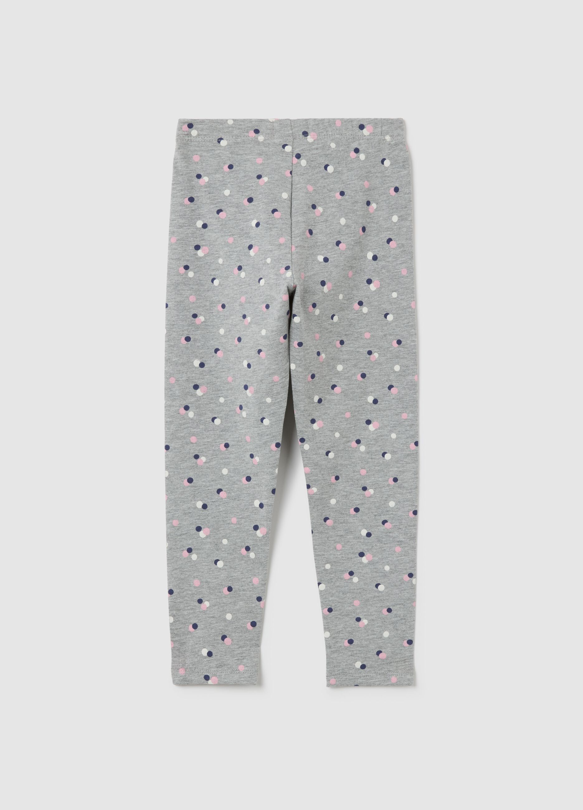 Skinny Multicolour Cotton Girl's Leggings