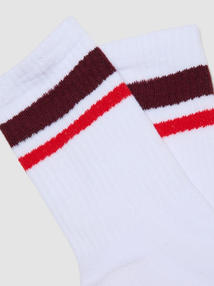 Calze sportive bianche in cotone elasticizzato_1