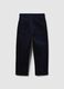 Children's cotton and blue velvet trousers, regular fit_1