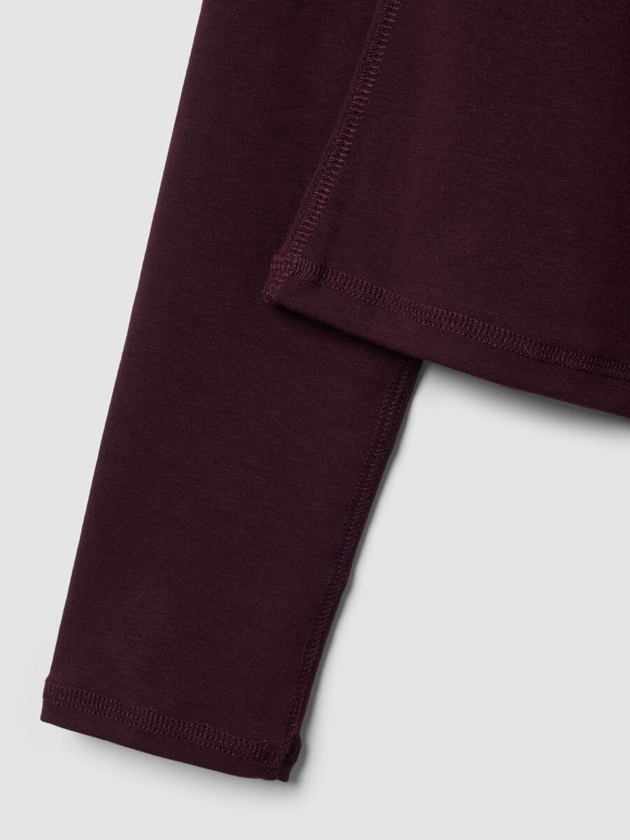Maglia viola girocollo in viscosa elasticizzata con cappuccio_2