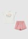 Set in cotone stretch t-shirt e shorts _0