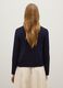 Cardigan in puro cotone blu regular fit con bottoni_3