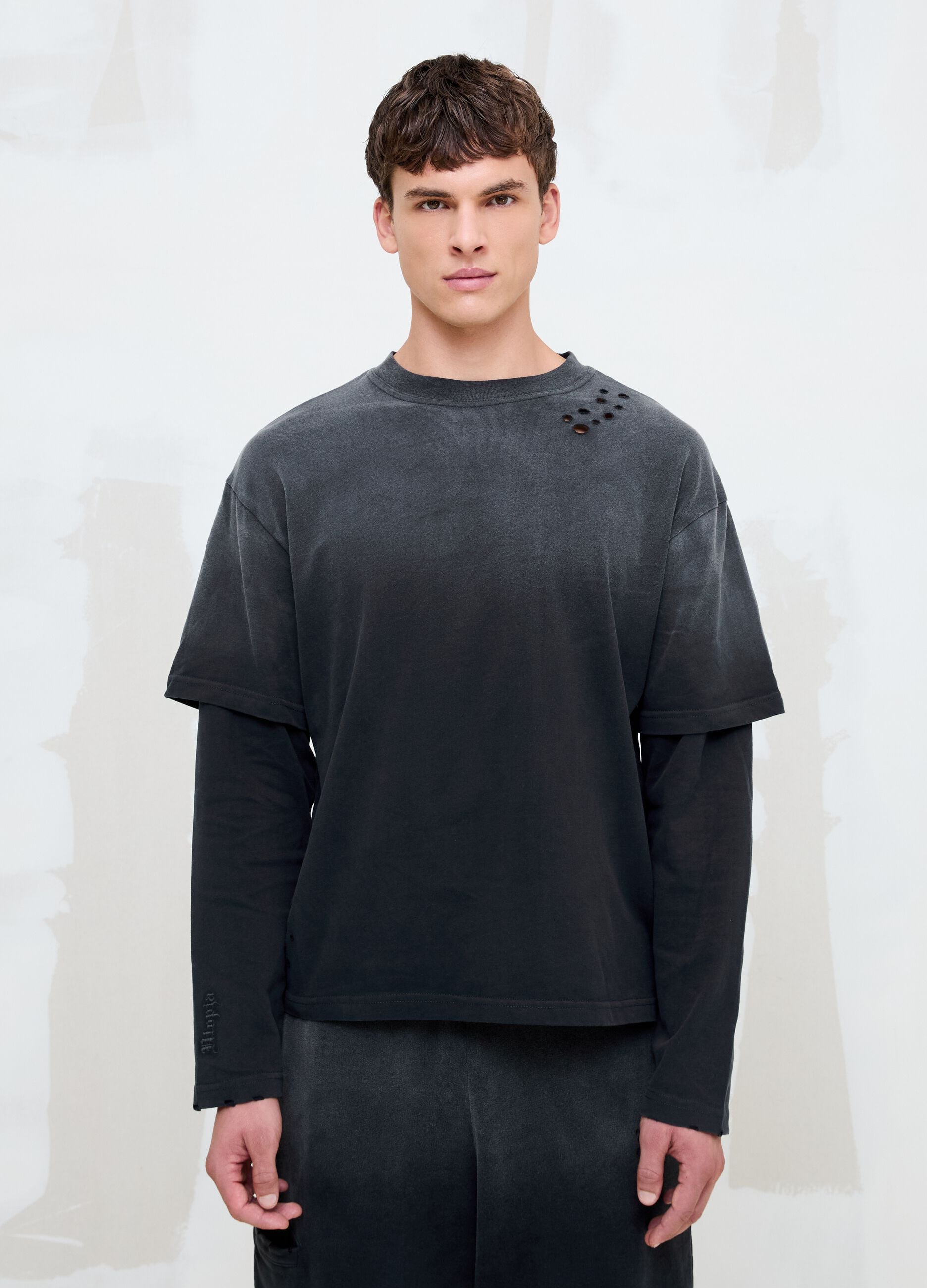 Double Longsleeve Sunfaded Black