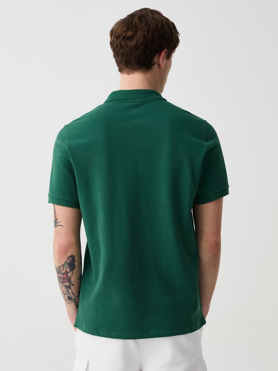 Organic cotton pique polo shirt_2