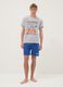 Men's grey short cotton pyjama set with Peanuts print, regular fit_0