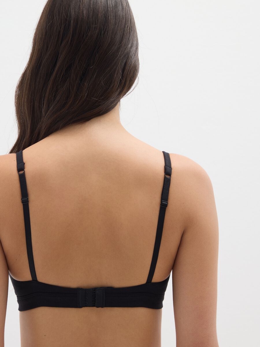 Reggiseno in cotone elasticizzato nero_2