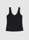 Black mixed regular fit tank top_4