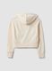 White cotton-blend fitted zip-up hoodie_6